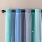 XiDi Curtains for Bedroom Decor, Rainbow BluGrenGrey-34-54