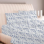 Carressa Linen Luxury Egyptian Cotton Twin XL Printed Sheet Set - 600 Thread Count Extra Long Staple 3 PC Set, Floral Blue Twin XL Sheets, Soft, Cooling Sateen Weave Sheets Upto 18 in Deep Pocket