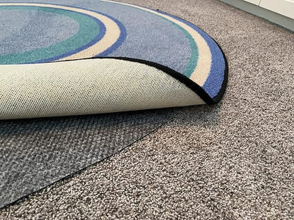 Hold-a-Rug Plush 3' Round Nonskid, Nonslip Rug Pad, Reversible Gripper, ¼ Thick, Safe for All Floors and Carpet, Keep Area Rugs Secure