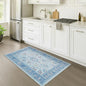 Fame Rugs Blue Modern Oushak Rug 3x5, Washable Vintage Turkish Colorful Oriental Antique Inspired Foldable Small Area Rugs, Luxury Living Room Bedroom (995BB, 2'6" x 5')