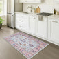 Fame Rugs Pink Beige Modern Oushak Rug 3x5, Washable Vintage Turkish Colorful Oriental Antique Inspired Foldable Small Area Rugs, Luxury Living Room Bedroom (390PP, 2'6" x 5')