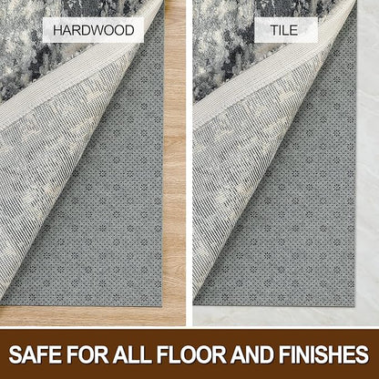 LINLA Dual Surface Felt+Rubber Non-Slip Rug Pad, 5'x8', 1/4" Thick, Strong Grip Cushioning Support Pad, Double-Side Anti-Skid, Safe for All Floor and Finishes, Extra Comfort