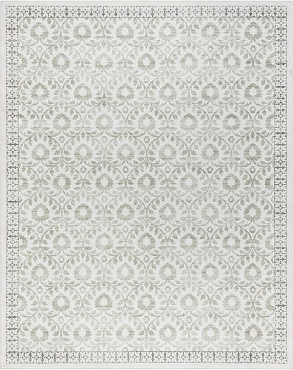 Gertmenian Indoor Boho Area Rug | Home Decor for Entryway, Bedroom, Living Room, Office, Kitchen | Non Slip, Soft, Printed Accent Rugs | Esme, Sage, 9x13 Extra Large, 24570