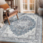 4x6 Area Rug for Bedroom Machine Washable Low Pile Vintage Distressed Rugs Stain Resistant Faux Wool Rug Ultra Soft Non-Slip Area Rugs for Living Room, Playroom, Kitchen,Home Office