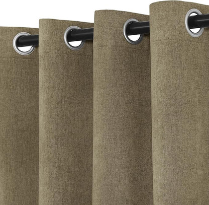 Macochico 100% Blackout Curtains Insulted Window Panels for Bedroom Living Room Dining Room Luxury Chenille Curtains Classic Home Decor Soil Brown Curtains with Tieback 52" Wx72 L Grommet 1 Panel