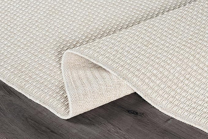 Easy Jute Rug 5x7 Indoor Outdoor Natural Rugs Solid Fiber Rug Woven Area Rug Boho Easy Clean Inside Carpet for Living Room Bedroom Dining Room Hallway or Outdoor Patio Porch (5 X 7 Bone)
