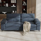 88.97" Modern Sofa Couch for Living Room, Deep Seat Sofas with 8”Cushion, Comfy 2-Seater Chenille Loveseat with Convertible Armrest, Removable Sofa Cover, High Leg (Blue)