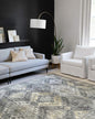 Loloi Skye Collection SKY-09 Graphite/Silver 6'-0" x 6'-0" Round Area Rug