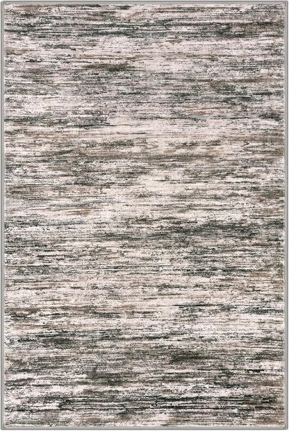 2x3 Modern Abstract Rug for Entryway, Brown Green Black White Super Soft Small Area Rug, Washable Non-Slip Kitchen Rugs, Low-Pile Mat for Bedside, Indoor Door Mat
