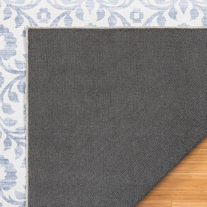 Gertmenian Indoor Boho Area Rug | Home Decor for Entryway, Bedroom, Living Room, Office, Kitchen | Non Slip, Soft, Printed Accent Rugs | Esme, Blue, 3x5 Small, 24559