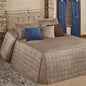 Touch of Class Camden Luxury Bedding | Neutral Sand Color | Grande Fitted Bedspread | Faux Suede Box Quilted Design | Designed 3 Piece Set Includes Cal King Bedspread and 2 King Shams