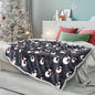 PAVILIA Premium Christmas Sherpa Throw Blanket, 60x80, Grey Snowman Cozy Fleece Holiday Blanket, Reversible Plush Winter Throw for Couch & Bed, Ultra Soft Warm Christmas