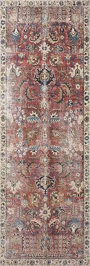 Loloi Chris Loves Julia Jules Collection JUL-01 Merlot/Multi 8'-6" x 11'-6", .13" Pile Height, Area Rug