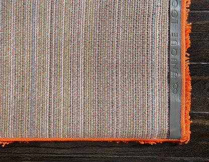 Unique Loom Solid Shag Collection Area Rug (8' x 11' Rectangle, Tiger Orange)