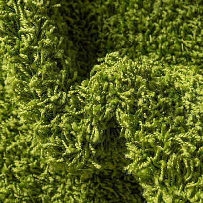 Unique Loom Solid Shag Collection Area Rug (6' 1" Round, Grass Green)