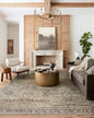 Loloi Layla Collection LAY-03 Olive/Charcoal 2'-6" x 12'-0" .13" Thick Runner Rug, Soft, Durable, Vintage Inspired, Distressed, Low Pile, Non-Shedding, Easy Clean, Printed, Living Room Rug