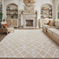 Ivory 8x10 Area Rug Moroccan Shag Living Room Washable Carpet Soft Non Shedding Neutral Boho Plush Pile Modern Large Throw Rug for Office Bedroom Dining Room Playroom