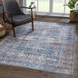 Bloom Rugs Washable 8' x 10' Rug - Slate Gray/Blue Traditional Area Rug for Living Room, Bedroom, Dining Room, and Kitchen - Exact Size: 8' x 10'