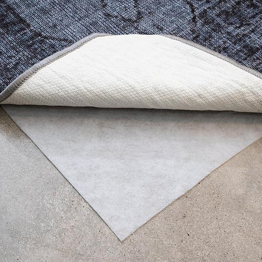 8' x 10' Non-Slip Rug Pad, Reversible Gripper, Non Skid Pads for Hardwood, Vinyl, Tile, Laminate Floors, Keep Area Rugs Secure, Natural Materials Safe for Indoor Flooring, ¼” Thick
