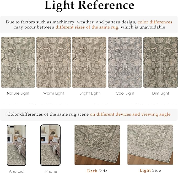 Brown 2x3 Entryway Rug Vintage Area Carpet Indoor Kitchen Washable Door Mat Entrance Small Low Pile Traditional Distressed Retro Accent Throw Rug Non Slip Office Bathroom