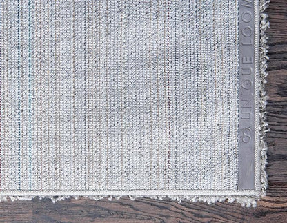 Unique Loom Solid Shag Collection Area Rug (7' 10" x 10' Rectangle, Cloud Gray)