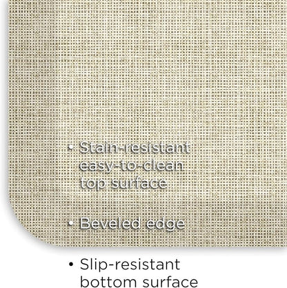 GelPro Decorative Foam Floor Mat, 30" x 108", Tweed Antique White