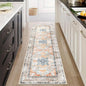 Runner Rug 2'x8' Vintage Washable Non-Slip Runners for Hallways Kitchen Entryway Laundry Room Floral Carpet Hallway Runner Orange