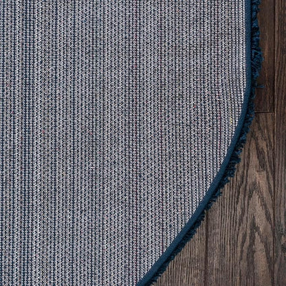 Unique Loom Solid Shag Collection Area Rug (5' 1" x 8' Oval, Sapphire Blue/ Navy Blue)
