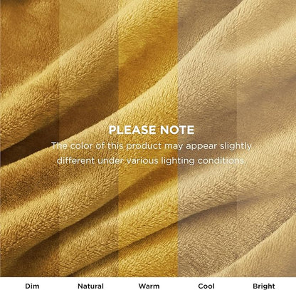 Bedsure GentleSoft Fleece Blankets King Size Gold Yellow - Bed Blanket Soft Lightweight Plush Cozy Fuzzy Luxury Microfiber, 108x90 inches