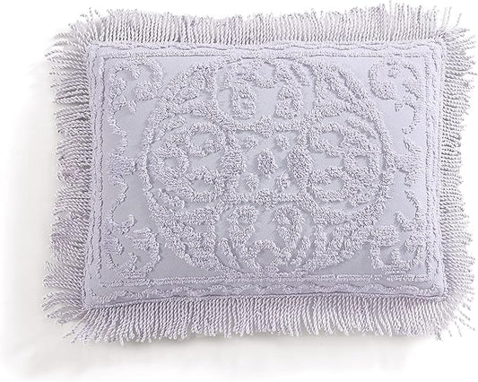 Beatrice Home Fashions Medallion Chenille Bedspread, King Sham, Lavender