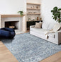 vivorug 6x9 Area Rugs, Ultra-Soft Washable Rug for Living Room Dinner Room Bedroom, Non-Slip Vintage Rug, Indoor Carpet Large Area Rug, Blue
