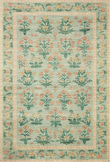 Loloi Rifle Paper Co. Eden Collection EDE-01 Mughal Rose Blush 8'-6" x 11'-6" Area Rug feat. CloudPile™