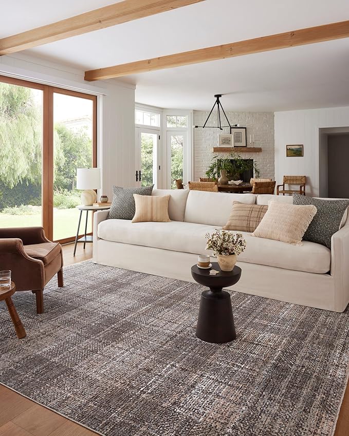 Loloi Angela Rose Ember Collection EMB-05 Graphite/Multi 2'-7" x 10'-0" Runner Rug