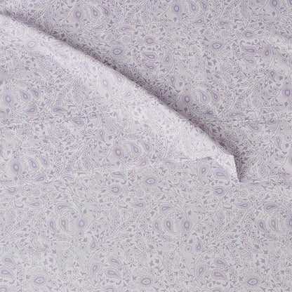 Amazon Basics Lightweight Super Soft Easy Care Wrinkle Free Microfiber 3 Piece Bed Sheet Set with 14-Inch Deep Pockets, Twin, Lavender Paisley, Floral, Kids, Men & Women Bedding