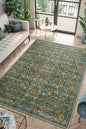 Keen Home Design 4x6 Rug - Machine Washable Area Rug with Non-Slip Backing, Ideal for Living Room, Dining Room, Bedroom - Vintage, Easy Clean, Durable, Low Pile Rug - (4' x 6')