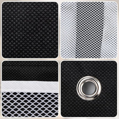 Bed Hanging Shoe Organizers with 3pcs Hooks, 4 Mesh Pocket Bedside Hanging Shoes Holder, Behind Door Storage Pockets for RV Dorm Entryway Bedroom Closet
