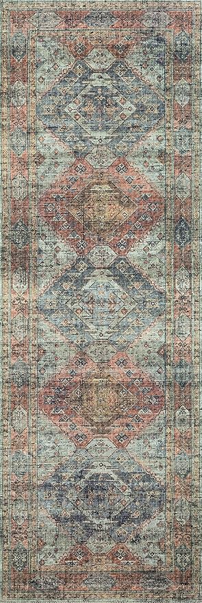 Loloi Skye Collection SKY-06 Apricot/Mist 7' x 9' Oval Area Rug