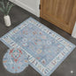Fame Rugs Blue Modern Oushak Rug 3x5, Washable Vintage Turkish Colorful Oriental Antique Inspired Foldable Small Area Rugs, Luxury Living Room Bedroom (381LB, 2'6" x 5')