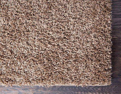 Unique Loom Solid Shag Collection Area Rug (2' 6" x 16' 5" Runner, Sandy Brown)