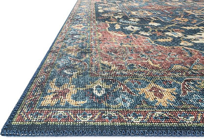 Loloi II Skye Collection SKY-08 Denim/Brick 7'-6" x 9'-6" Area Rug