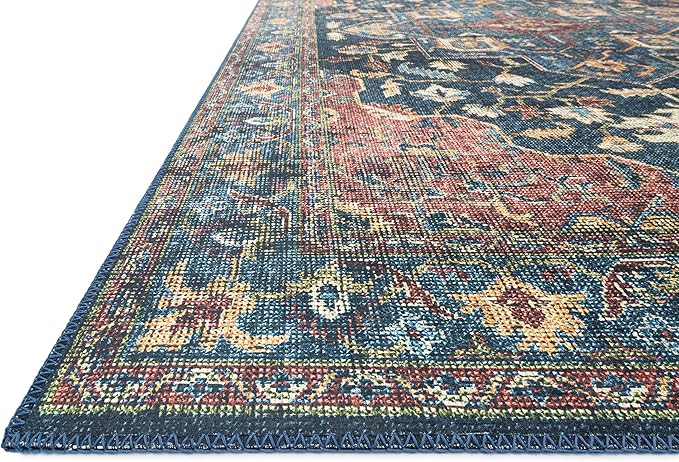 Loloi II Skye Collection SKY-08 Denim/Brick 2'-3" x 3'-9" Accent Rug