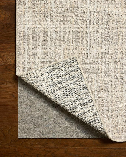 Loloi Amber Lewis Bexley Collection BEX-07 Natural/Dove 2'-7" x 4' Accent Rug Neutral, Textured, Living, Bedroom, Dining, Carpet