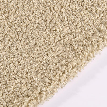 HiEnd Accents Teddy Throw Blanket, 50x60 inch, Cream, Boucle Throw Blanket, Soft Cozy Classic Chic Casual Heavy Blanket, Modern Rustic Plush Comfy Warm Blanket for Bed, Sofa