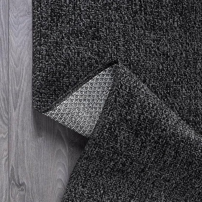 Easy Jute Rug 9x12 Indoor Outdoor Natural Rugs Solid Fiber Rug Woven Area Rug Boho Easy Clean Inside Carpet for Living Room Bedroom Dining Room Hallway or Outdoor Patio Porch (9 X 12 Dark Grey)