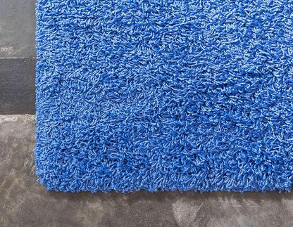 Unique Loom Solid Shag Collection Area Rug (10' x 13' 1" Rectangle, Periwinkle Blue)