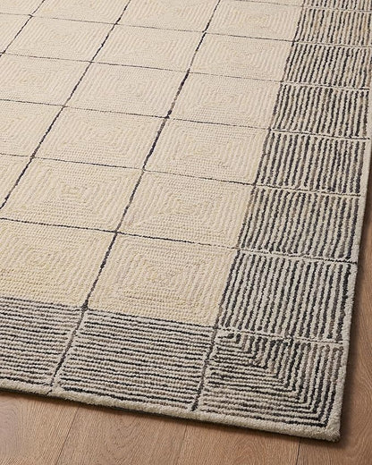 Loloi Chris Loves Julia Francis Collection FRA-02 Cream/Black 3'-6" x 5'-6" Accent Rug