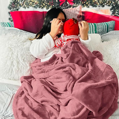 Bedsure GentleSoft Fleece King Size Blankets for Bed Dusty Rose - Soft Lightweight Plush Cozy Fuzzy Luxury Microfiber, 108x90 inches