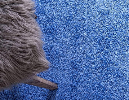 Unique Loom Solid Shag Collection Area Rug (2' 2" x 3' 1" Rectangle, Periwinkle Blue)