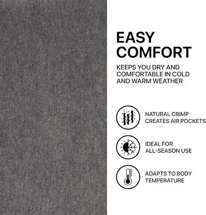 | Wool Blanket/Throw | 100% New Zealand Wool | Perfect for Home and Outdoors | Virgin Wool Throw with Fringes 75"x87" (190 x 220 cm)