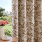 Beauoop Brown Floral Jacquard Blackout Curtains 84 Inches Long 2 Panels for Bedroom Living Room Chenille Flower Room Darkening Thermal Insulated Soundproof Grommet Window Treatments Drapes, 52x84